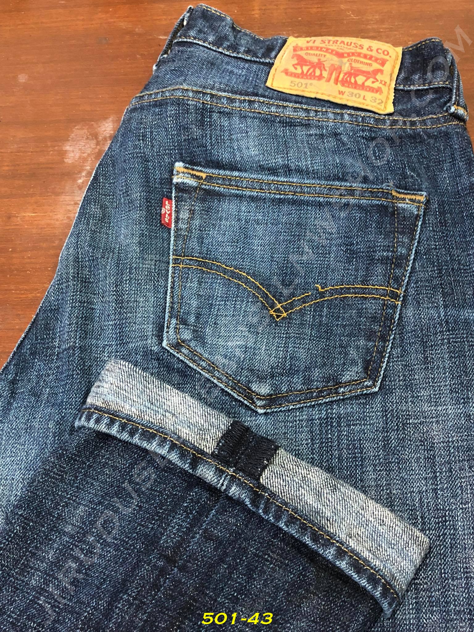 43. Levi’s 501 - ผ้าหยาบ Slub เอว 30 ยาว 30 Made in Mexico