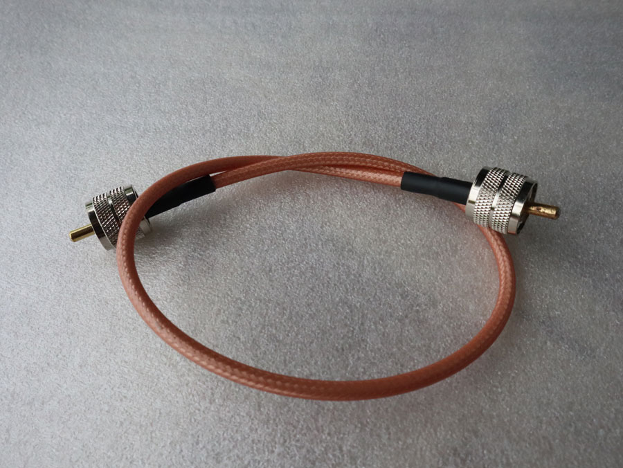 สายนำสัญญาณเบอร์ RG-142 ความยาว 0.5 เมตร ขั้วต่อ PL-259 ทั้งสองด้าน