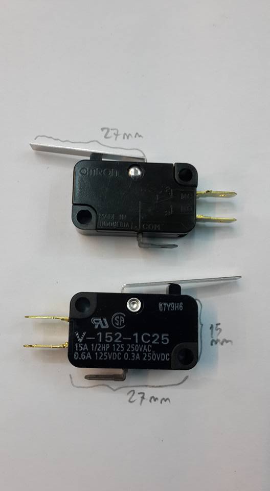 ขาย V-152-1C25 ไมโครสวิทช์ ออมรอน MICROSWICTH OMRON รุ่น V1521C25 ราคา ตัวล่ะ . บาท