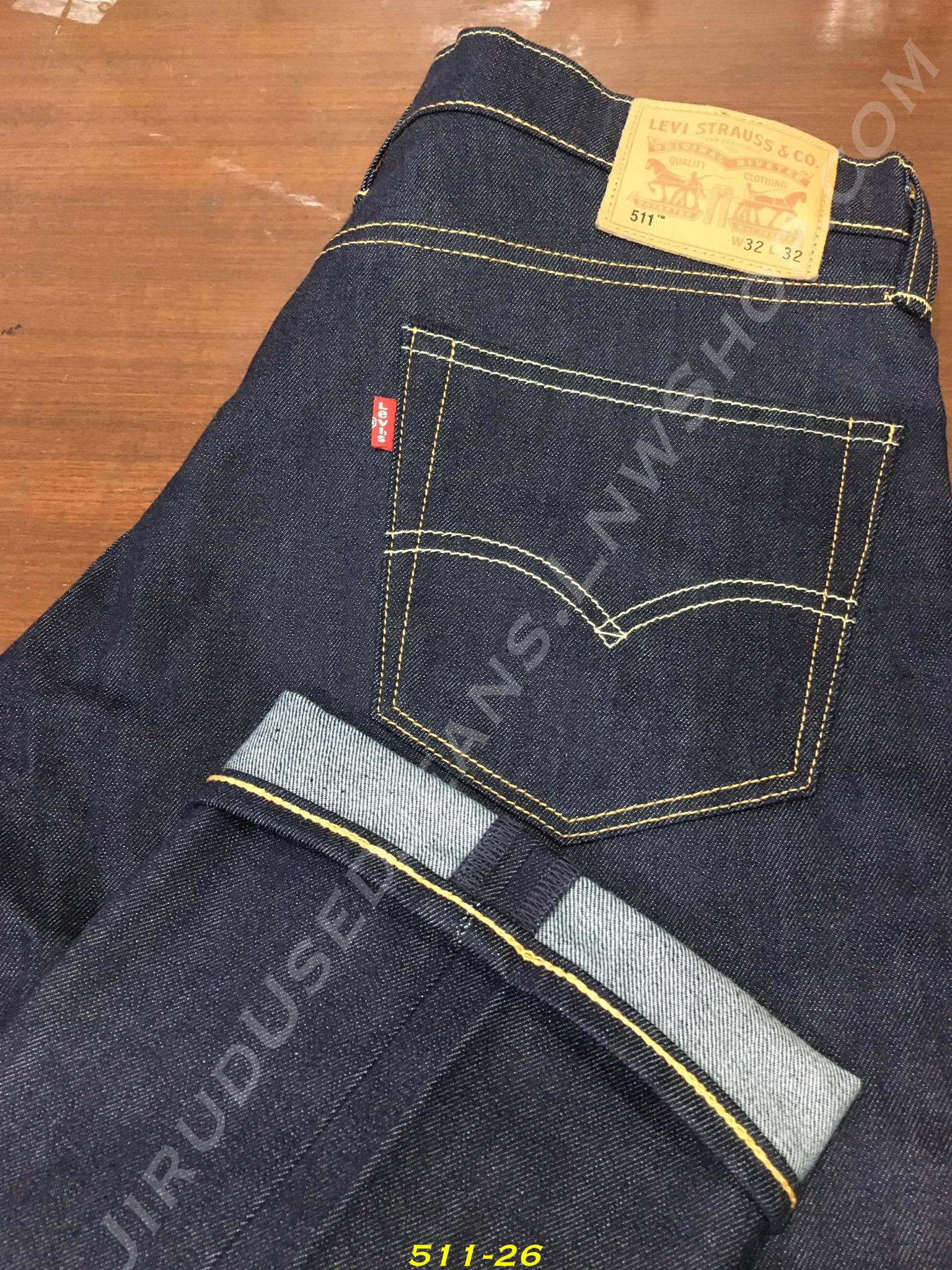 26. ใหม่ - Levi’s 511 กระบอกเล็ก ผ้าดิบ เอว 35 ยาว 33 Made in Turkey