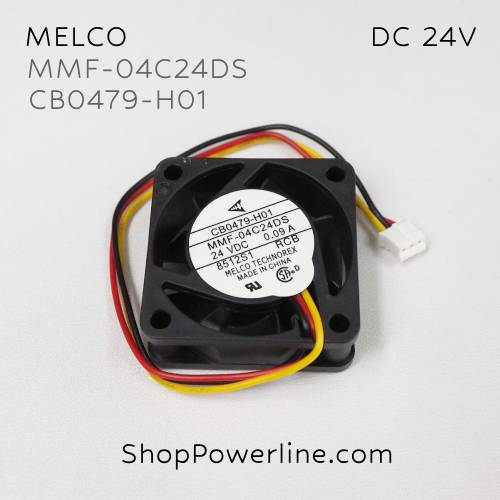 พัดลม Fan MELCO (MMF-04C24DS RCB, CB0479-H01) DC24V 40x40x15mm 0.09A (3wire White C2 Plug)