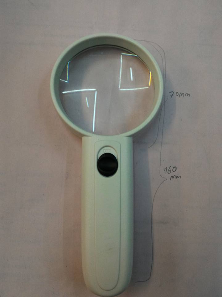 แว่นขยายมีไฟใช้ถ่าน3Vสำหรับงานอิเล็กทรอนิกส์