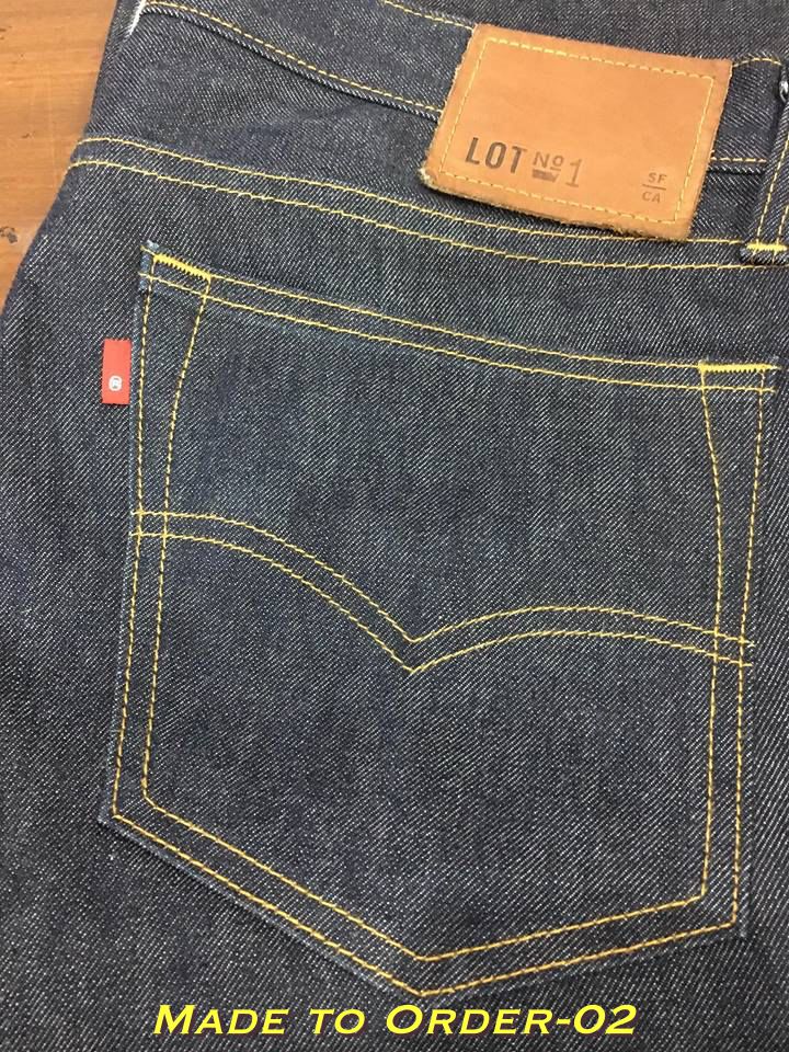 2. Levi's Made to Order เอว 35 ยาว 31 Made in USA ขากระบอก ริมขาว ป้าย R