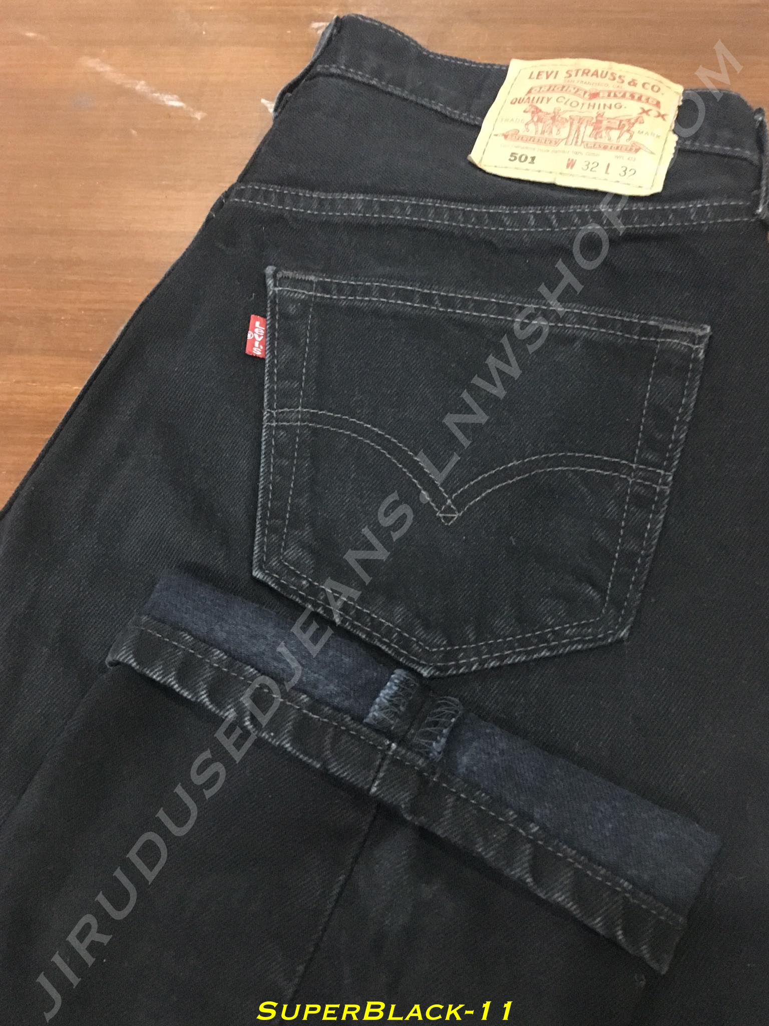11. Levi’s 501 Super Black เอว 32 ยาว 31 Made in Guatemala