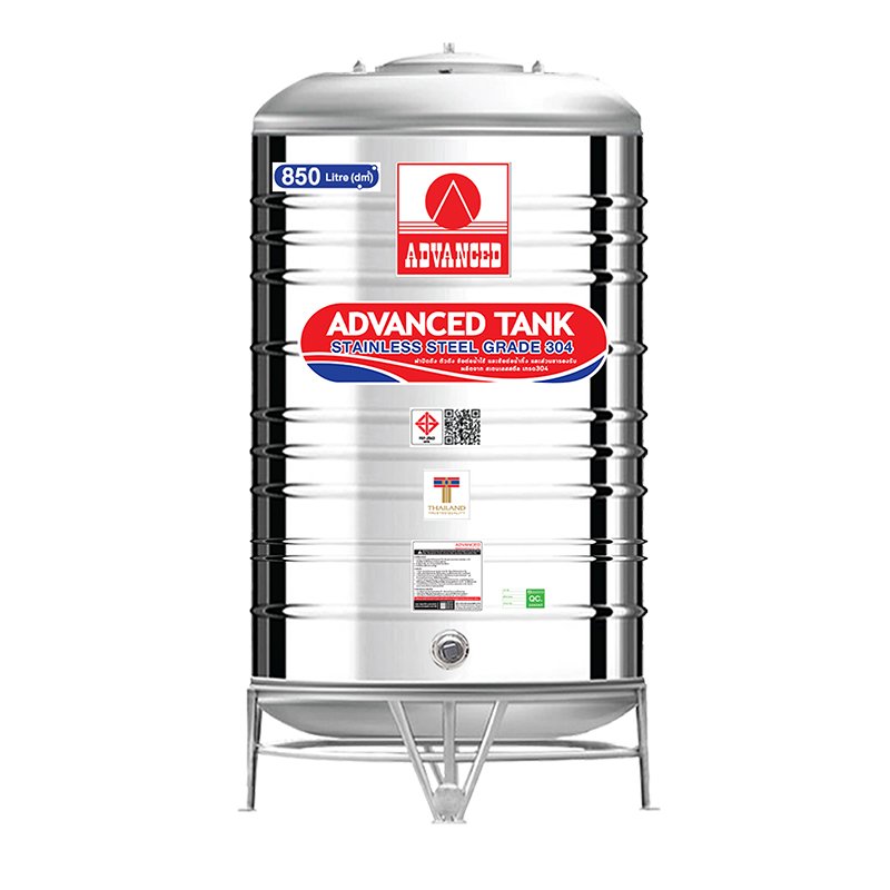 แท้งค์น้ำ สแตนเลส แอ็ดวานซ์ ADVANCED รุ่นพื้นนูน AV850 ขนาด 850 ลิตร (มอก.)