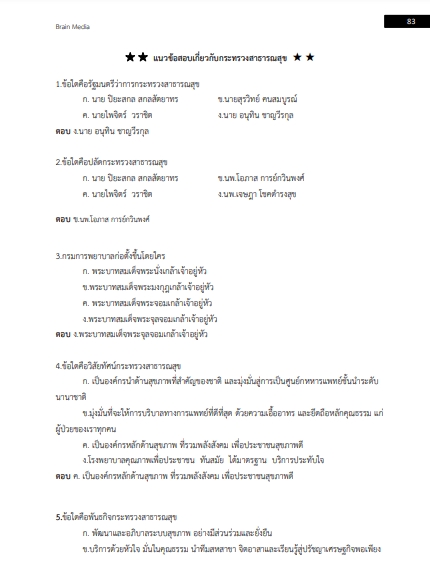 โหลดแนวข้อสอบ นักวิชาการสาธารณสุข สำนักงานสาธารณสุขจังหวัดนครศรีธรรมราช