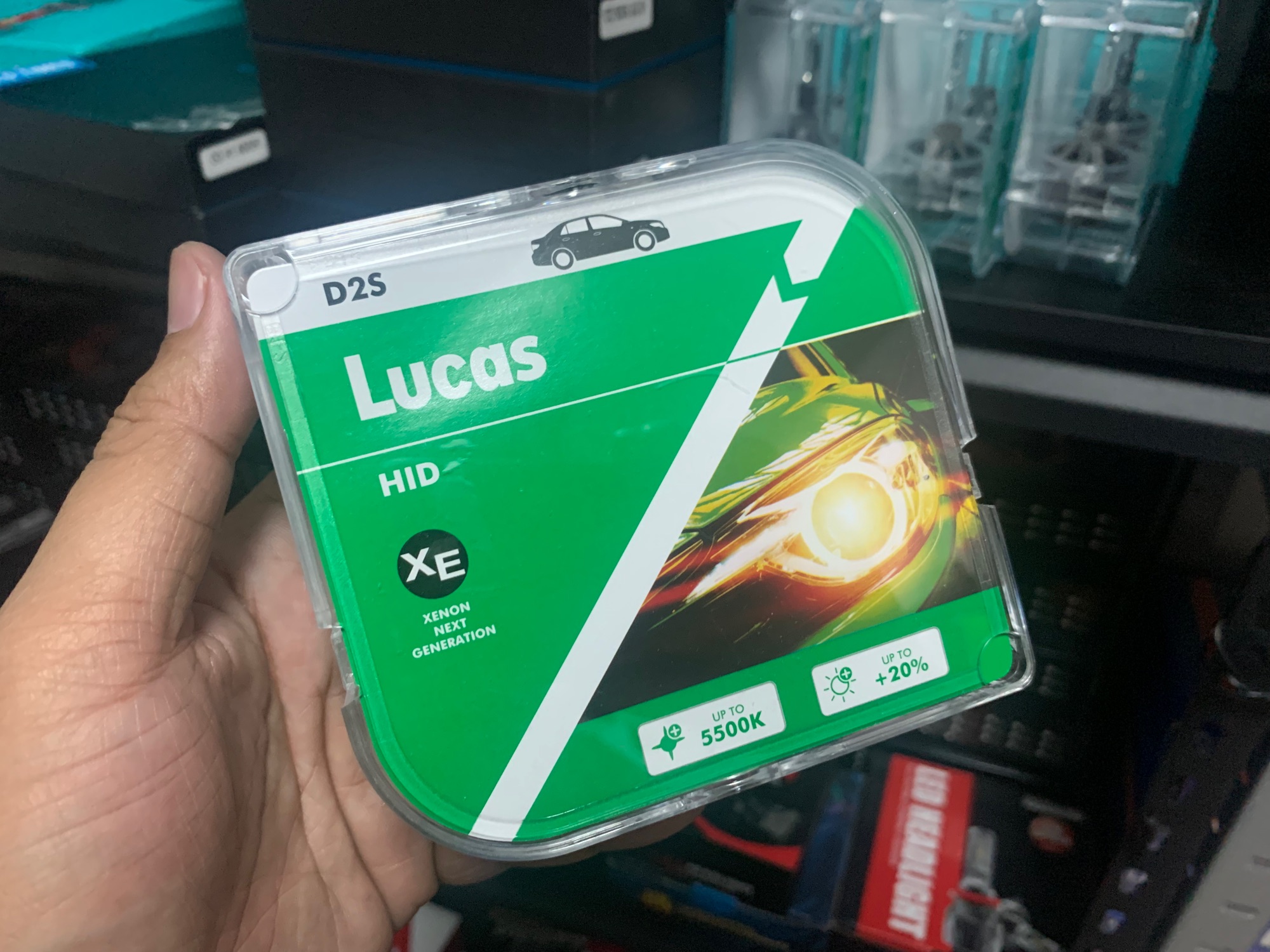 LUCAS HID Xenon bulb 2 หลอด สำหรับรถยนต์ซีนอลโรงงานตรงรุ่น ขั้ว D2S D2R D3S D8S D4S +20% 5500K