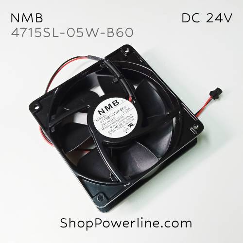 พัดลม Fan NMB-MAT (4715SL-05W-B60) DC24V 120x120x38mm 1.2A (2wire Black Plug)