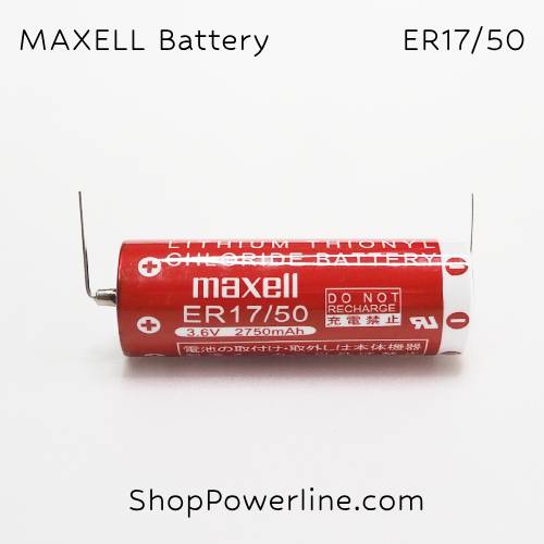 แบตเตอรี่ Battery Maxell/Japan (ER17/50) 3.6V A 2750mAh (Feet)
