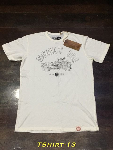 13. ใหม่พร้อมป้าย - เสื้อยืด Indian® Motorcycle Scout 101 Size S อก 40 นิ้ว Made in USA