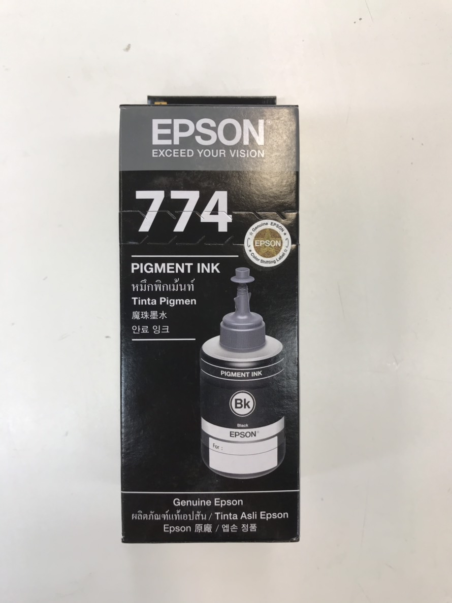 น้ำหมึกปริ้นเตอร์แท้ EPSON เบอร์ 774 BK (สีดำ)