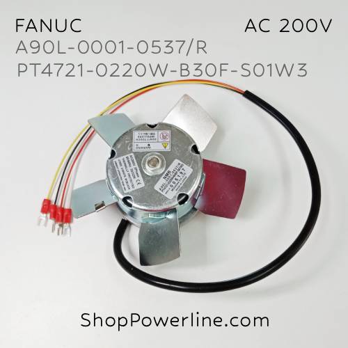 พัดลม Fan FANUC (A90L-0001-0537/R, PT4721-0220W-B30F-S01W3) AC200V 125x50mm 30/32W (4wire 3phase)