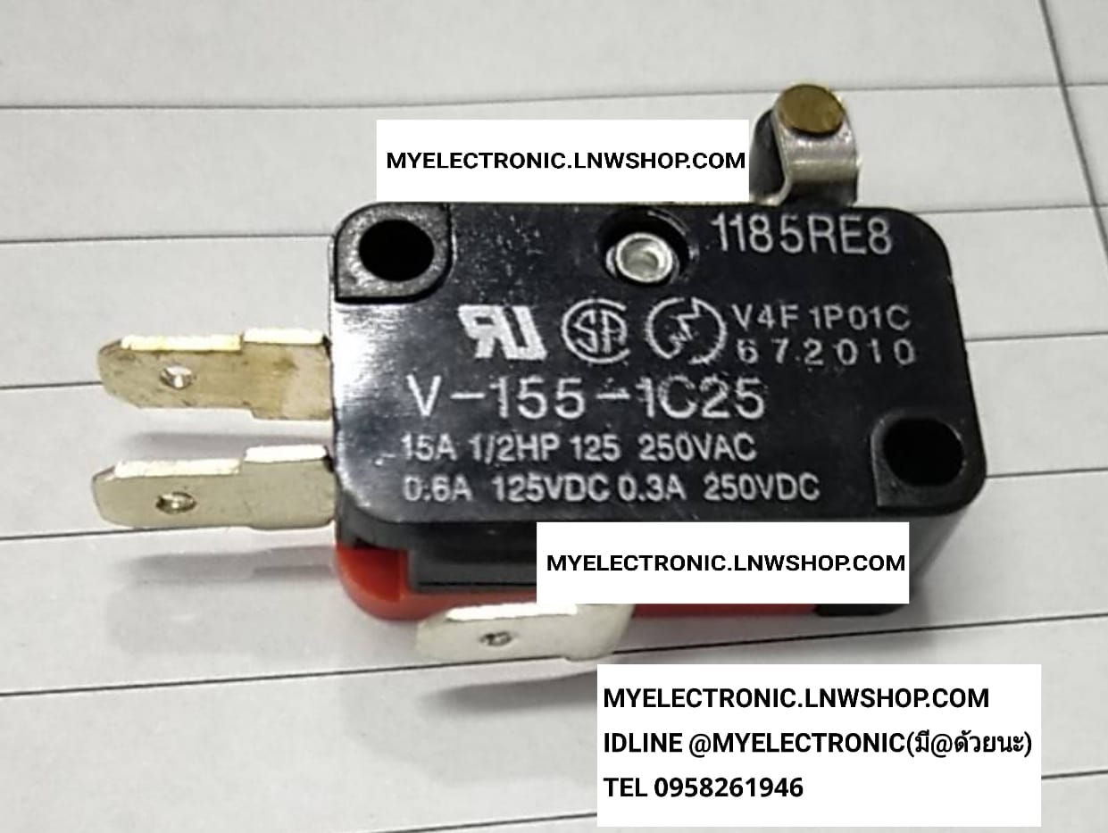 ขาย ไมโครสวิทช์ V-155-1C25 ยี่ห้อOMRON ออมรอน V155-1C25 MICRO SWICTH ราคา ตัวละ . . . หน่วย บาท