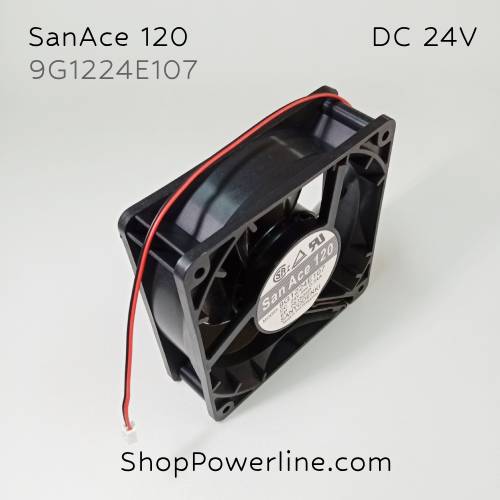 พัดลม Fan SanAce120 (9G1224E107) DC24V 120x120x38mm 0.34A (2wire White Plug)