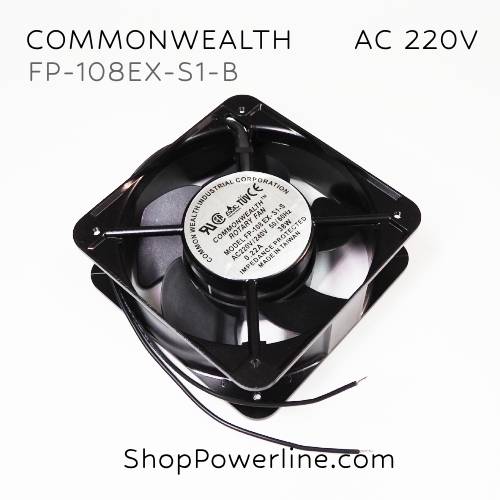 พัดลม Fan COMMONWEALTH (FP-108EX-S1-B) AC220V 150x150x50mm (2wire)