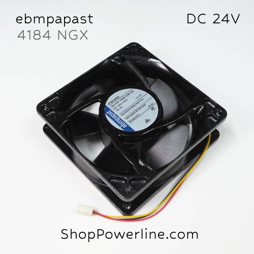 พัดลม Fan ebmpapst (4184NGX) DC24V 120x120x38mm 3.5W (3wire White Plug)