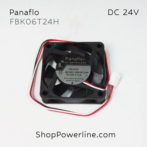 พัดลม Fan Panaflo (FBK06T24H) DC24V 60x60x15mm 0.11A (3wire White B2 Plug)
