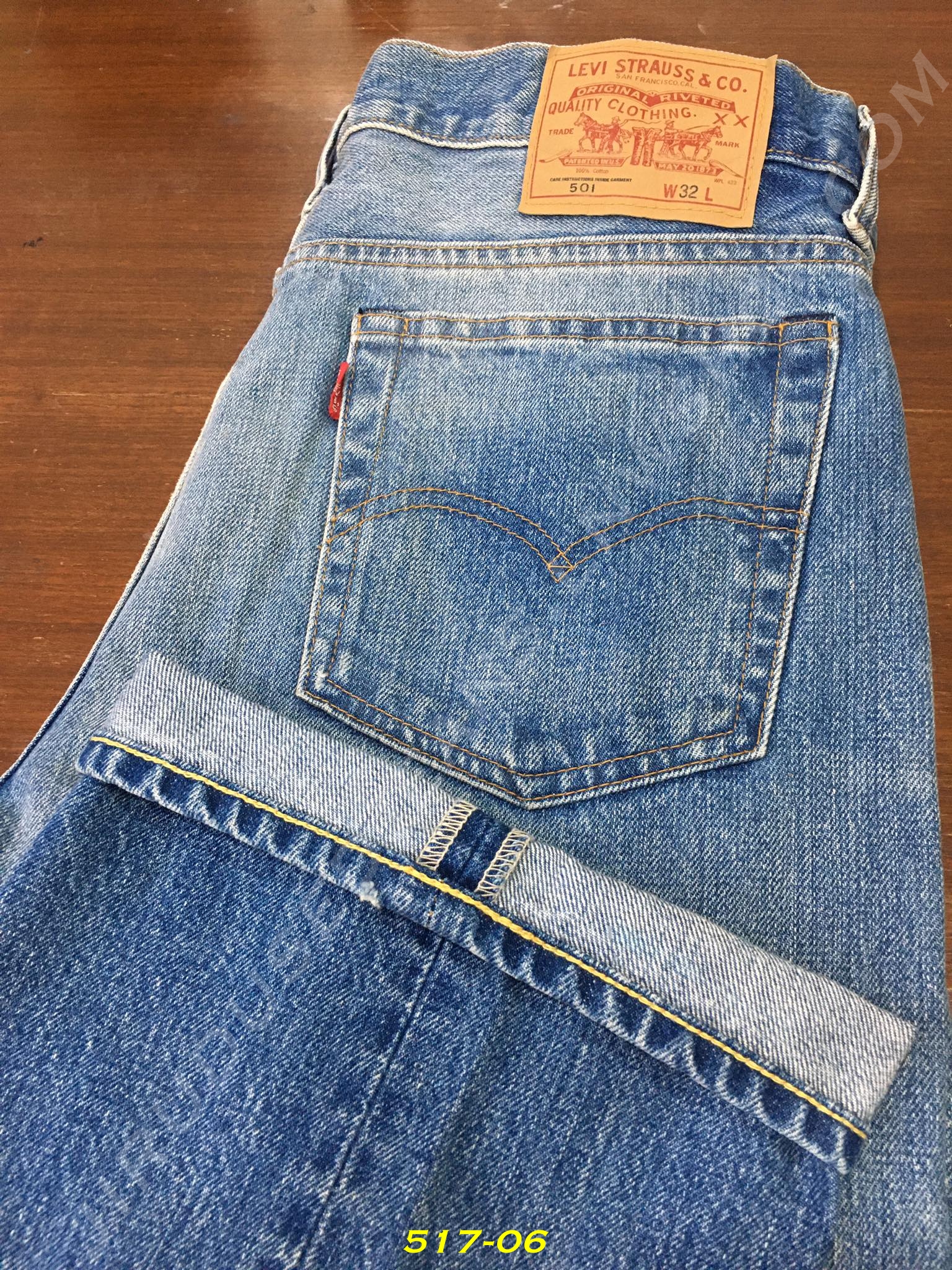 6. ใหม่ - Levi’s LVC 517 Boot Cut (ขาม้า) ฟอกซีด Sample Garment เอว 34 ยาว 30