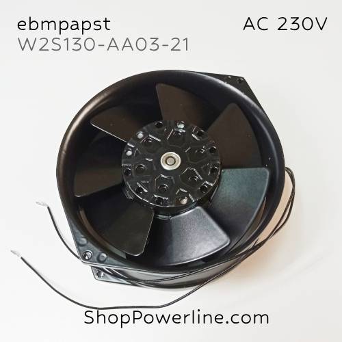พัดลมใบพัดโลหะ Fan ebmpapst (W2S130-AA03-21) AC230V 172x150x55mm 45/39W (2wire)