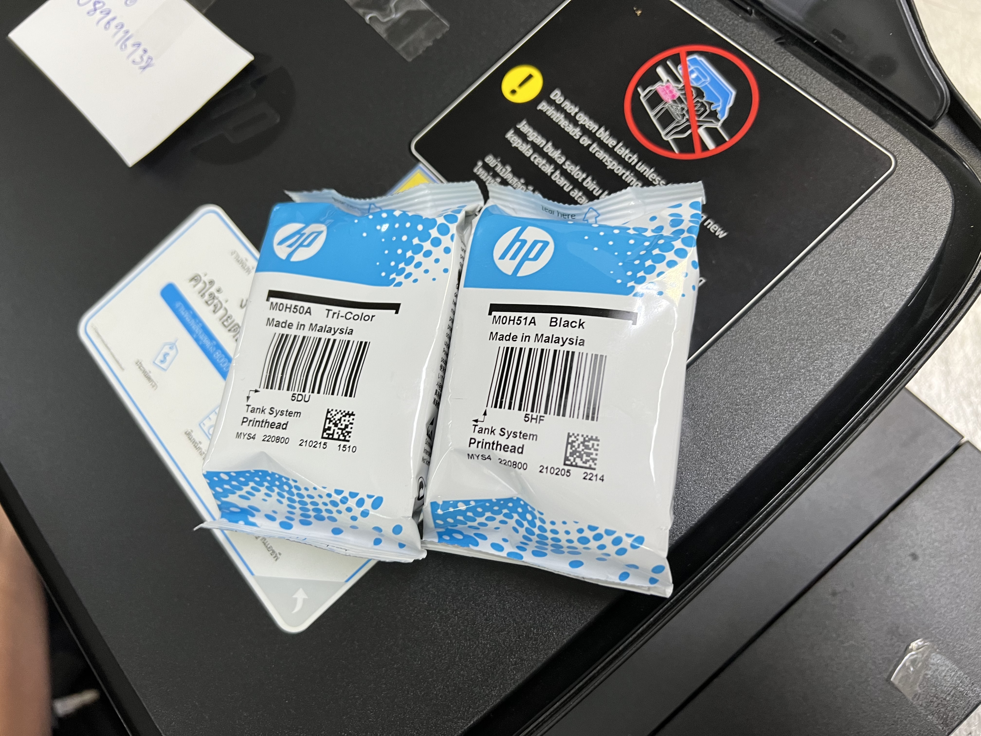 "หัวพิมพ์ของใหม่ศูนย์" Hp GT51 GT52 BK /Co ของแท้