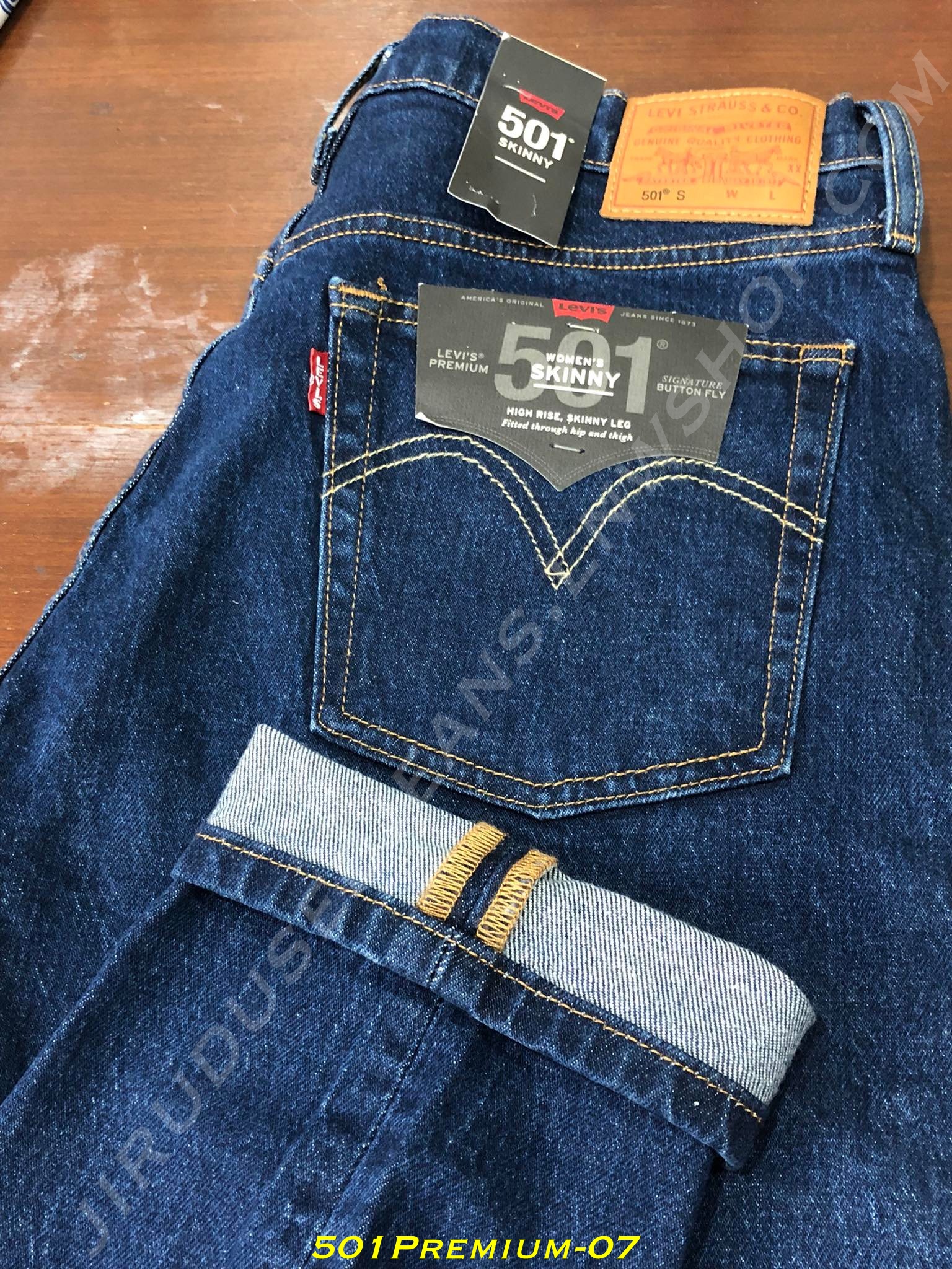 7. ใหม่ - Levi’s Premium 501Skinny Women BigE เอว 31 ยาว 32 สะโพก 38