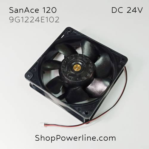 พัดลม Fan SanAce120 (9G1224E102) DC24V 120x120x38mm 0.34A (2wire White Plug)