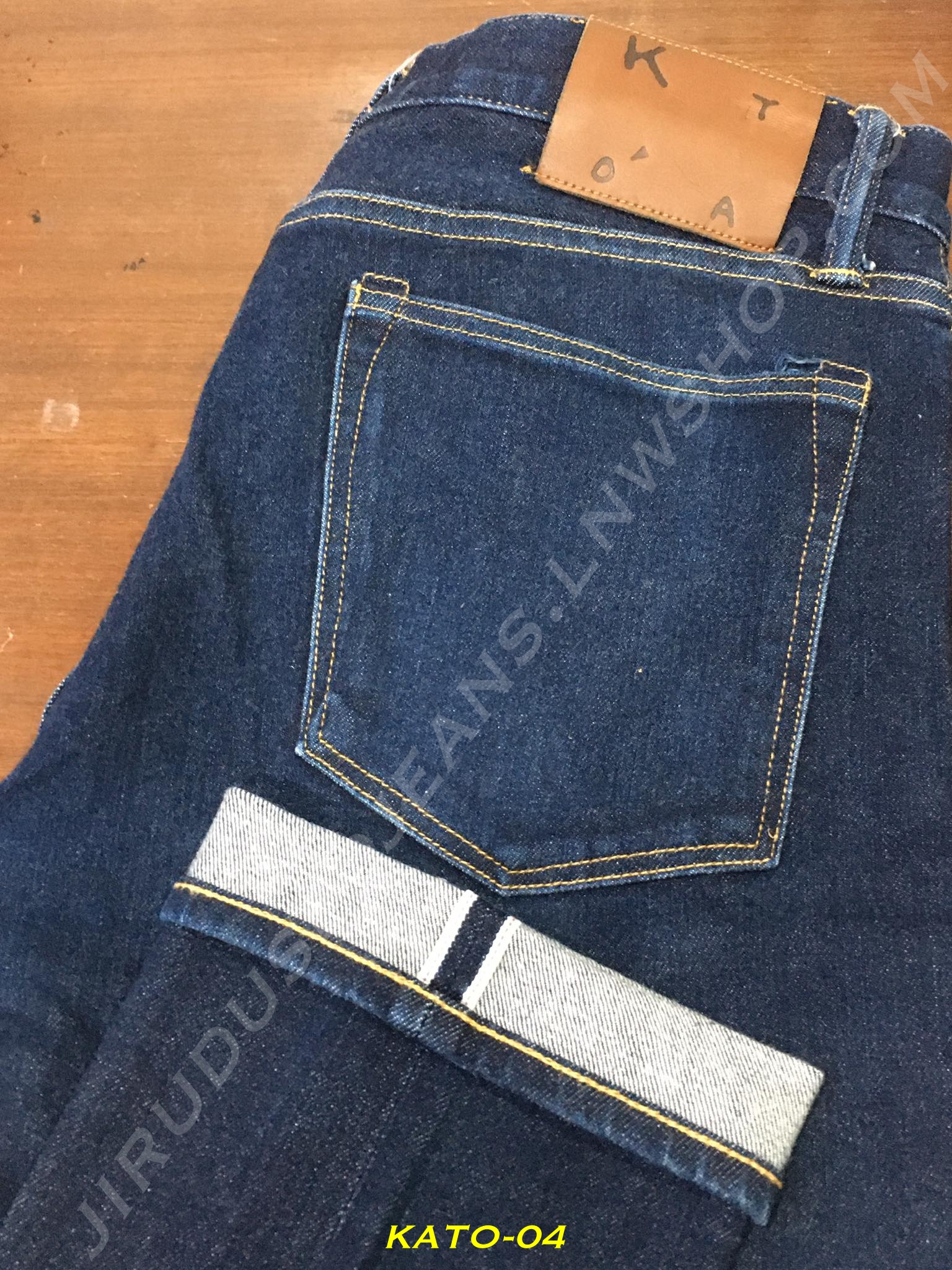 4. KATO by Hiroshi Kato Jeans - The Pen Slim 4-Way กระบอกเล็ก ผ้าดิบญี่ปุ่น 10.5oz ริมแดง เอว 34 ยาว 32 Made in USA