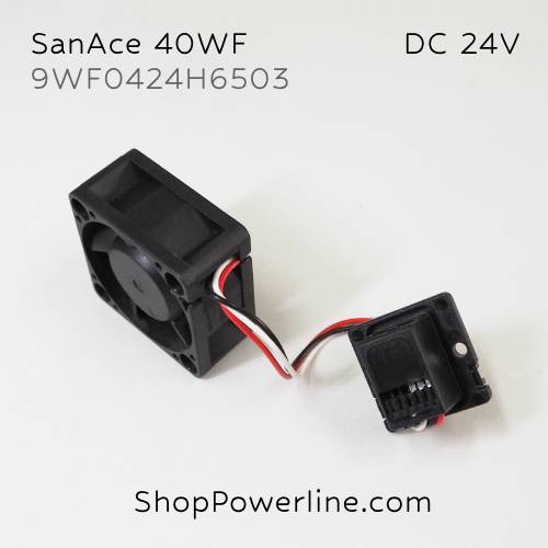 พัดลม Fan SanAce40WF (9WF0424H6503, A90L-0001-0575#A) DC24V 40x40x20mm 0.09A (3wire Fanuc Special Plug)