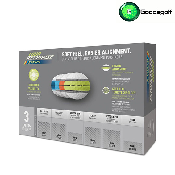 ลูกกอล์ฟ TaylorMade Tour Response Stripe 2025 - Multi Pack (ซื้อ 2 แถม1)
