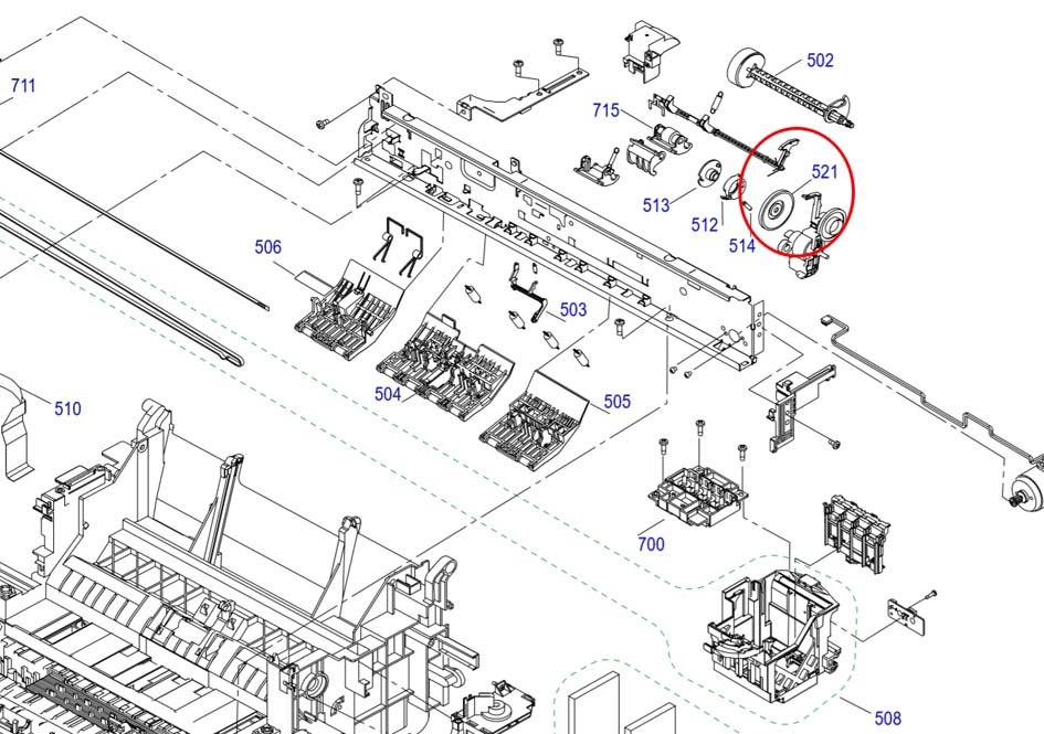 SPUR GEAR,CLUTCH,45.6 EPSON L3210/L3250/L5290