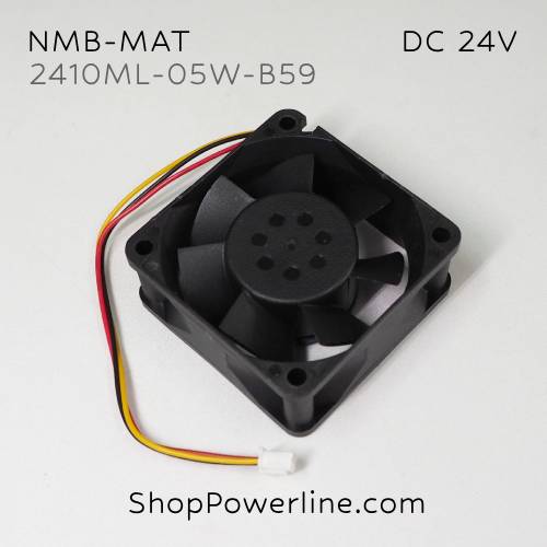 พัดลม Fan NMB-MAT (2410ML-05W-B59) DC24V 60x60x25mm 0.13A (3wire White A2 Plug)