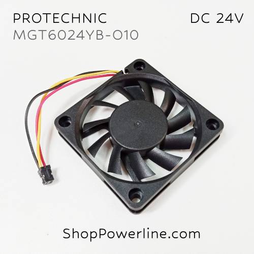 พัดลม Fan Protechnic (MGT6024YB-O10) DC24V 60x60x10mm 0.22A (3wire 4pin Black Plug)