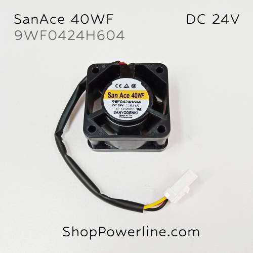 พัดลม Fan SanAce40WF (9WF0424H603, 9WF0424H604) DC24V 40x40x20mm 0.11A (3wire White Special Plug)