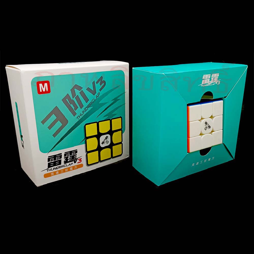 รูบิค3x3 Thunder clap v3m all new ของแท้ รูบิคระบบแม่เหล็กเล่นลื่นทนมาพร้อมของแถม รับประกันคุณภาพสินค้า