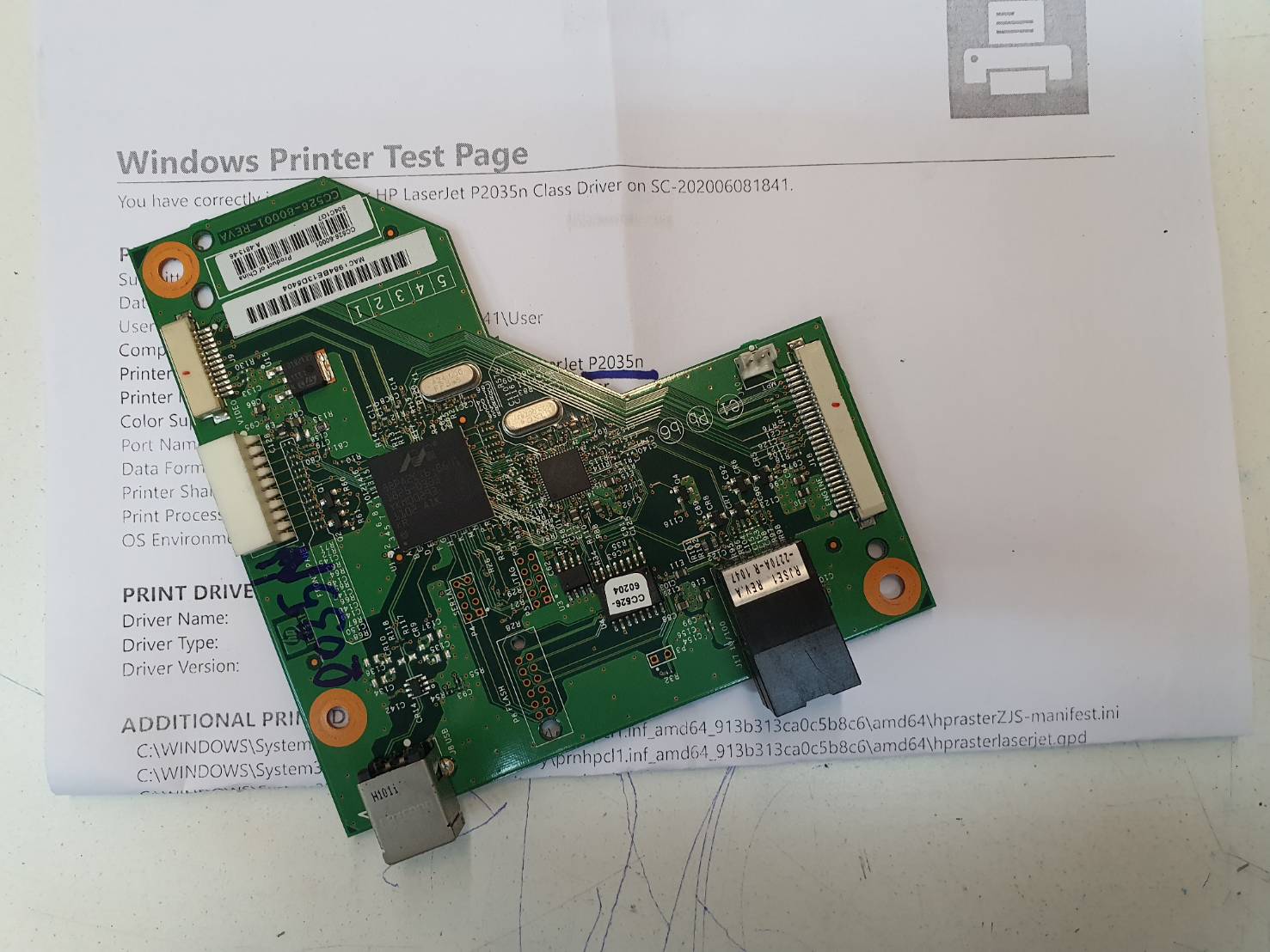 Formatter Board (บอร์ด USB มือสอง) HP P2035N