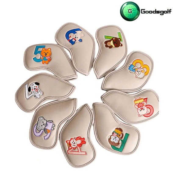 ปลอกหุ้มไม้กอล์ฟชุดเหล็ก ลายแมวสุดน่ารัก Cover iron set