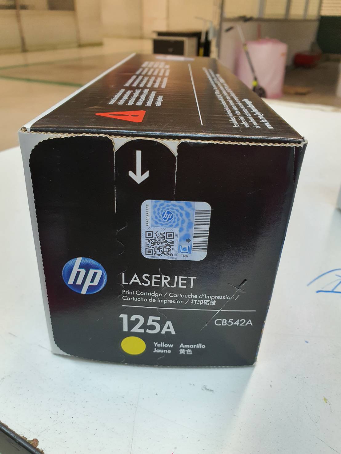 ตลับหมึกของแท้โทนเนอร์ สีเหลือง HP 125A (CB542A)