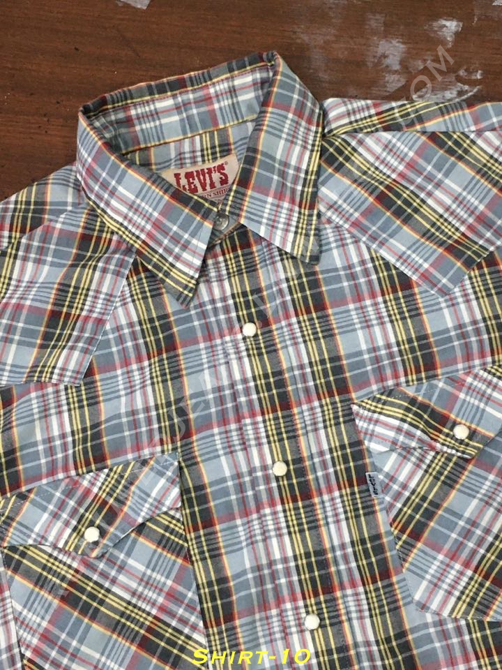 10. เสื้อเชิ้ตแขนยาวผู้ชาย Levi’s กระดุมมุก Western Shirt อก 42 Made in USA