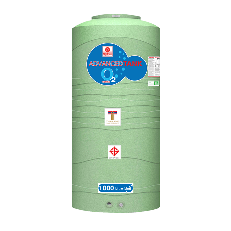 ถังเก็บน้ำบนดิน แอ็ดวานซ์ รุ่นโอทู (O2) ขนาด 1000 ลิตร ราคาถูก ส่งฟรี