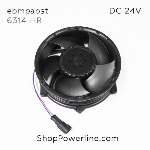 พัดลมใบพัดโลหะ Fan ebmpapst (6314HR) DC24V 172x51mm 1.5A 36W (2wire ABB Plug)