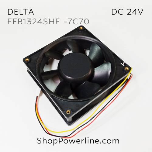 พัดลม Fan DELTA (EFB1324SHE -7C70) DC24V 127x127x38mm 1.38A (3wire White B2 Plug)