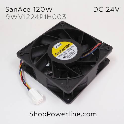 พัดลม Fan SanAce120W (9WV1224P1H003) DC24V 120x120x38mm 0.8A (4wire White Plug)