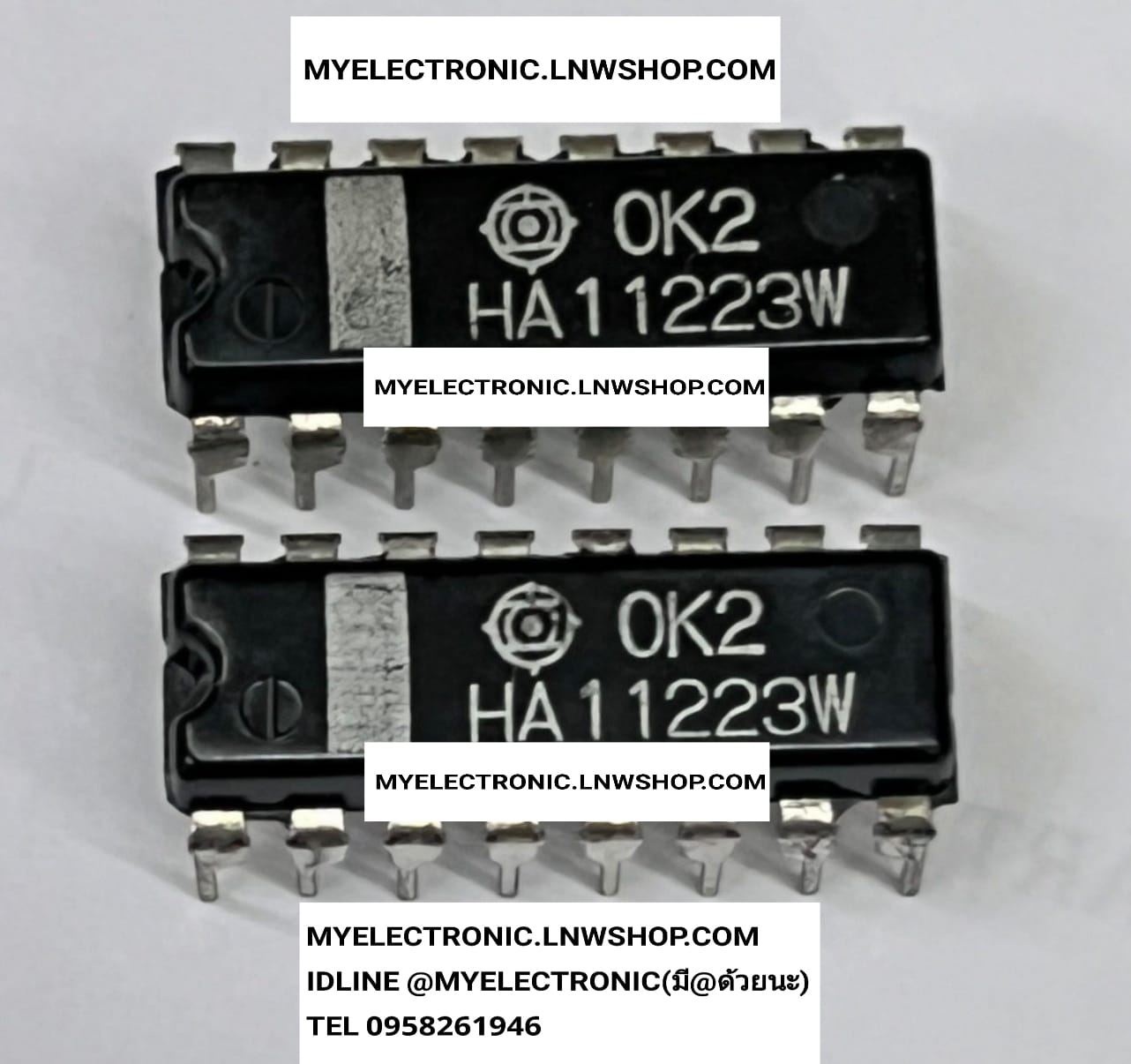 ขาย HA11223W ตัวถัง DOP-16 ขา ยี่ห้อ HITACHI ฮิตาชิ ของแท้ ไอซี IC HA11223 W ราคา ตัวละ . . . . หน่วย บาท