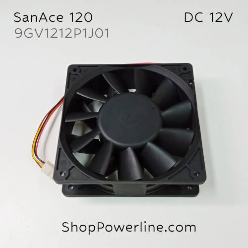 พัดลม Fan SanAce120 (9GV1212P1J01) DC12V 120x120x38mm 3.0A (4wire White B3 Plug)
