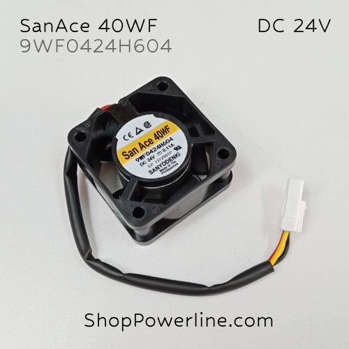 พัดลม Fan SanAce40WF (9WF0424H603, 9WF0424H604) DC24V 40x40x20mm 0.11A (3wire White Special Plug)