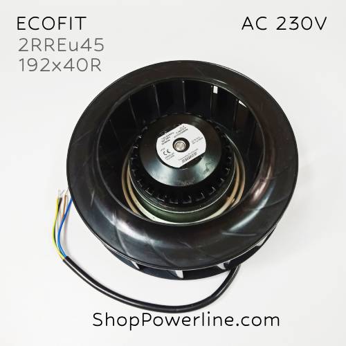 พัดลม Fan ECOFIT (2RREu45, A04-A5) AC230V 192x40R 1.0/1.25A (4wire) + Capacitor