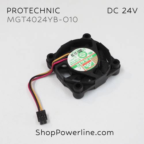 พัดลม Fan Protechnic (MGT4024YB-O10) DC24V 40x40x10mm 0.10A (3wire 4pin Black Plug)