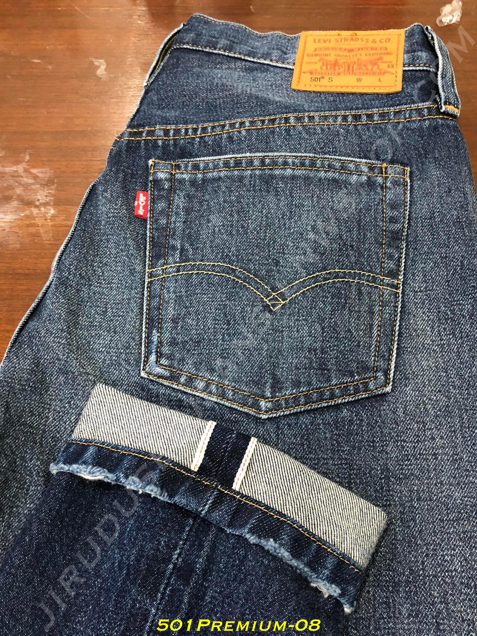 8. ใหม่ - Levi’s Premium 501Skinny ริมแดง ผ้าฟอก BigE เอว 31 ยาว 31 สะโพก 37