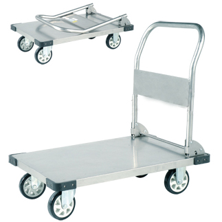 รถเข็น Hand Truck มือจับพับได้ สแตนเลสแท้