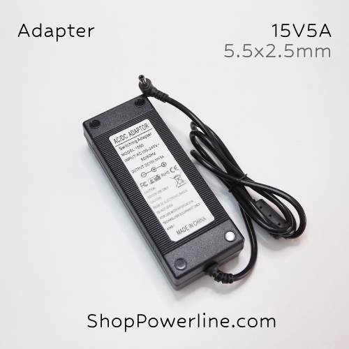 อะแดปเตอร์ Adapter 15V 5A (5.5x2.5,2.1mm)